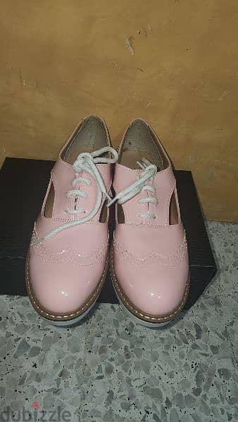 pink patent leather brogue shoes 39 1