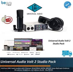 Universal Audio Volt 2 Studio Pack, Class A Audio Card 0