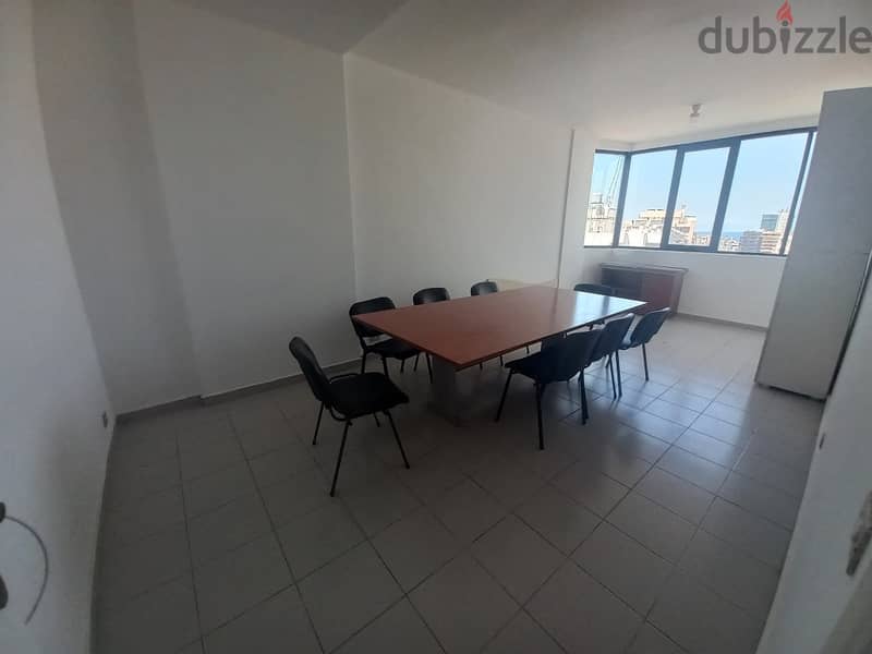 75 Sqm | Office for Rent in Jdeideh | Beirut & Sea View 2