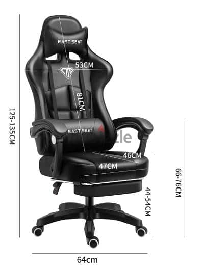 White & Black Gaming Chair Chaho YT-012 5