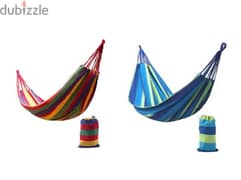 Striped Hammock Hanging Chair With Carry Bag 235 x 185 x 80 cm 0