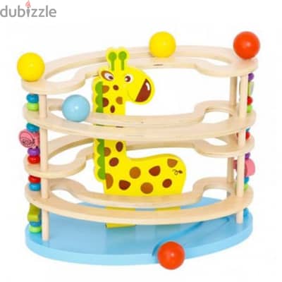 Wooden Animal Roll Ball Tower 30 x 27 x 8 cm