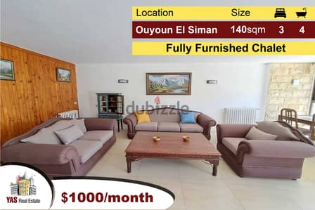 Ouyoun El Siman 140m2 + 160m2 Terrace | Furnished | Rent | Luxury | Vi