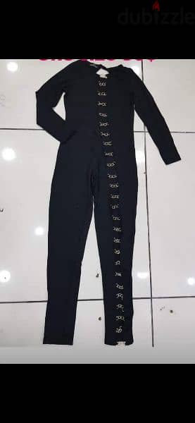 black jumpsuit chain leg s to xL 2