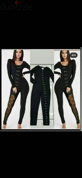 black jumpsuit chain leg s to xL 5