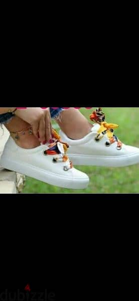shoes white with satin ribbon 39.40 only 1