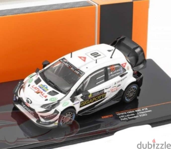 Toyota Yaris WRC (Rally Sweden 2020) diecast car model 1;43. 0