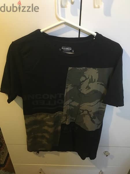 pull and bear camo t shirt