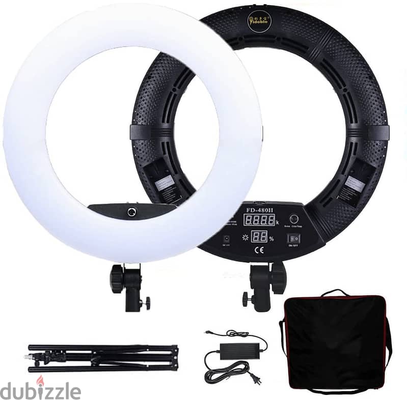 Yidoblo Professional Ringlight Kit 1000W Bi-Color with Stand and Bag 1