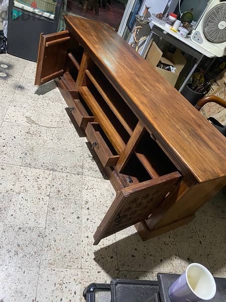 solid wood teak massef tv table 2