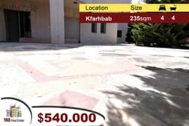 Kfarhbab 235m2 + 250m2 Terrace | Excellent Condition | New | Open View 0