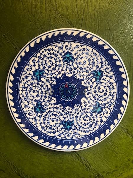 Iznik Design Ceramic Plate - Halic with Tugra 1