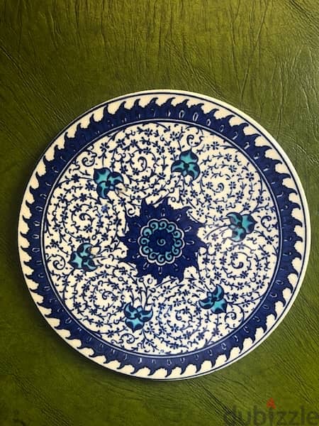 Iznik Design Ceramic Plate - Halic with Tugra 6