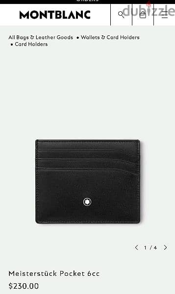 GENUINE Mont Blanc 6cc single flap minimalist wallet 3