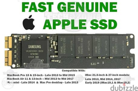 Genuine Apple capacity SSD Flash Storage