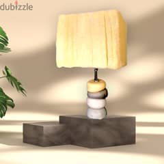 Concrete pebble lamp