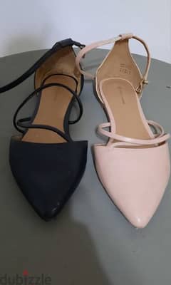 shoes. size 40. color black and bej