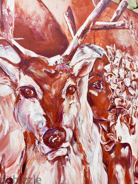 girl with deer painting 4