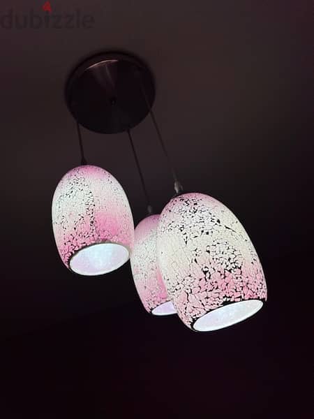 Pink roof lamp | Used | Contact +96181876768 2