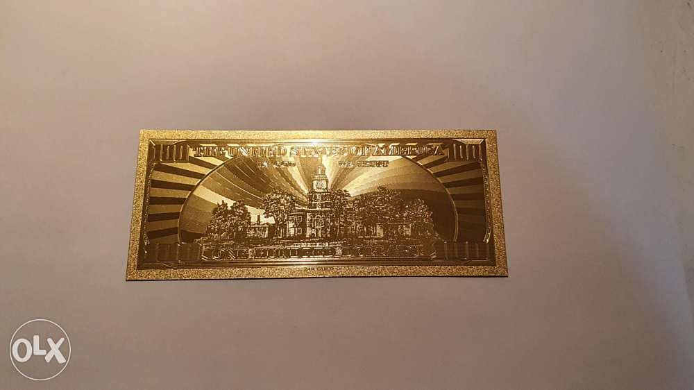 Collectable Currency - 100,000 LBP note gold look 4