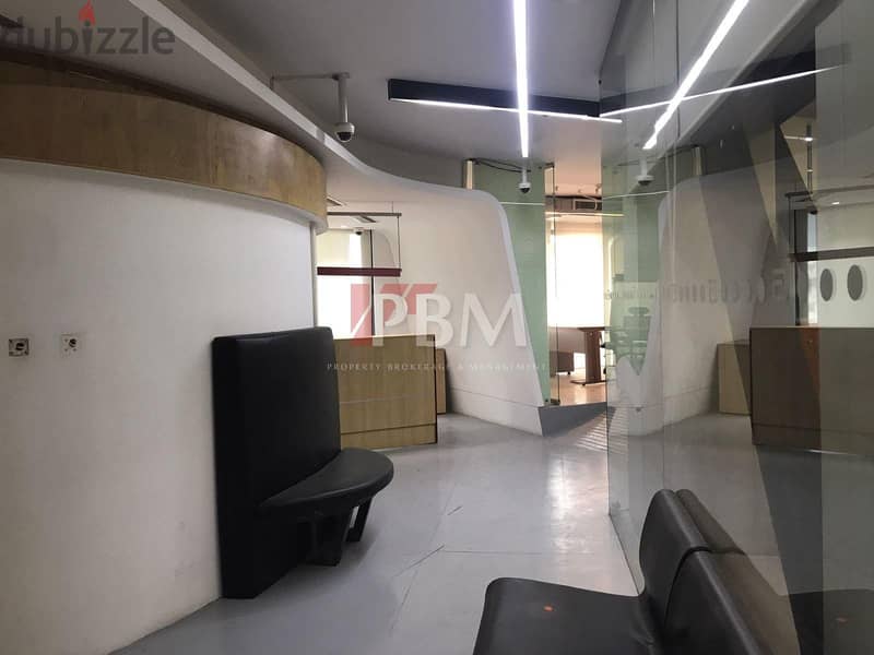 Prime Location Office For Rent In Achrafieh | 2 Parkings | 300 SQM | 5