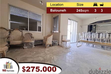 Ballouneh 245m2 | Super Prime Location | Well Maintained |open View |G