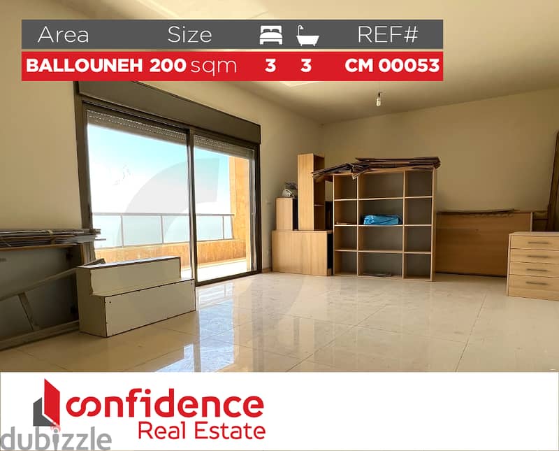 200k APARTMENT  in ballouneh seconds from the highway! REF#CM00053 0