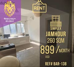 Office In Jamhour Prime (260Sq) FULLY EQUIPPED , (BAR-138)