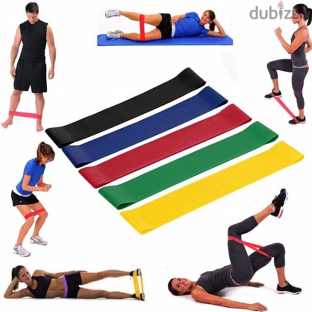 Fitness Resistance Bands 5-Piece Set with Bag 3