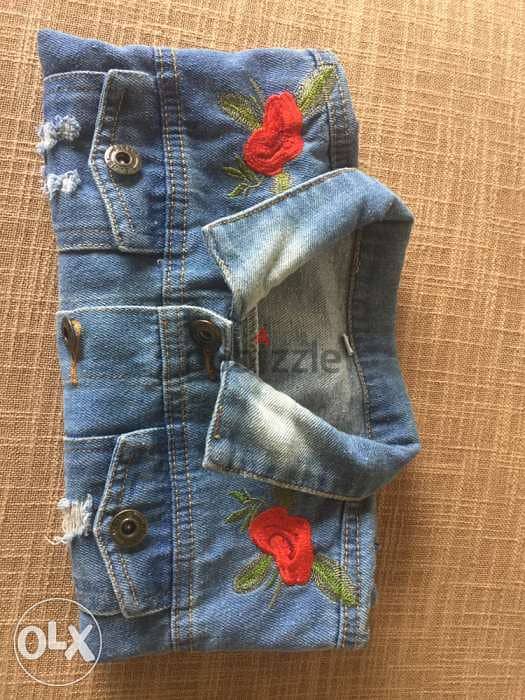 jaquette jacket jeans with tag very pretty جاكيت جينز رائعة 1