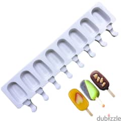 Silicone Ice Cream Mold. 50 Wooden Sticks Included