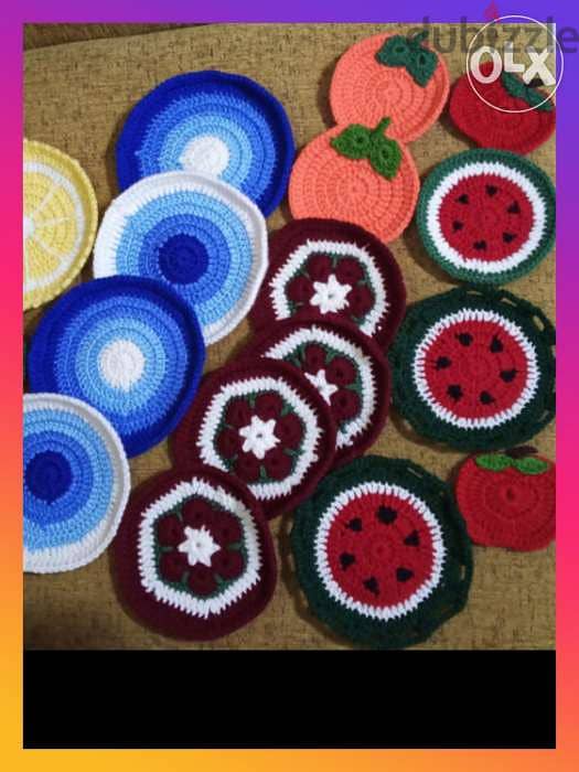 Warm elegant crochet coasters 2
