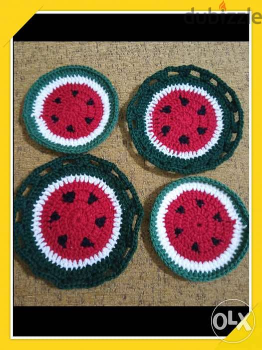 Warm elegant crochet coasters 5