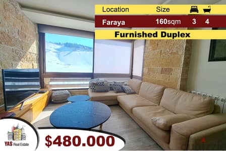 Faraya 160m2 + 80m2 Terrace / Garden | Duplex Chalet | Prime location