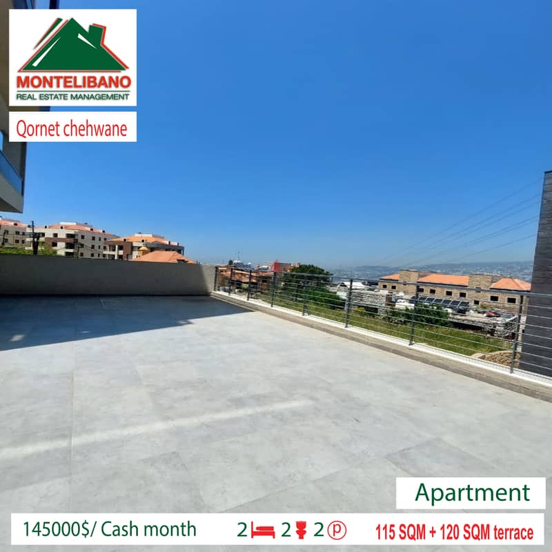 145,000$ !!! Apartment in  Qoenet Chehwen with terrace!!! 0
