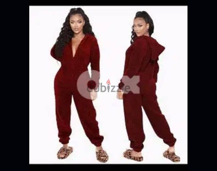 pyjama jumpsuit bordo s to xxL 0