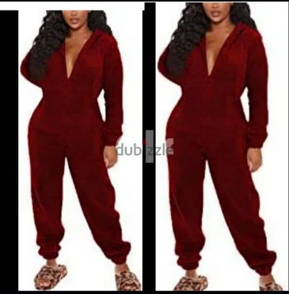 pyjama jumpsuit bordo s to xxL 1