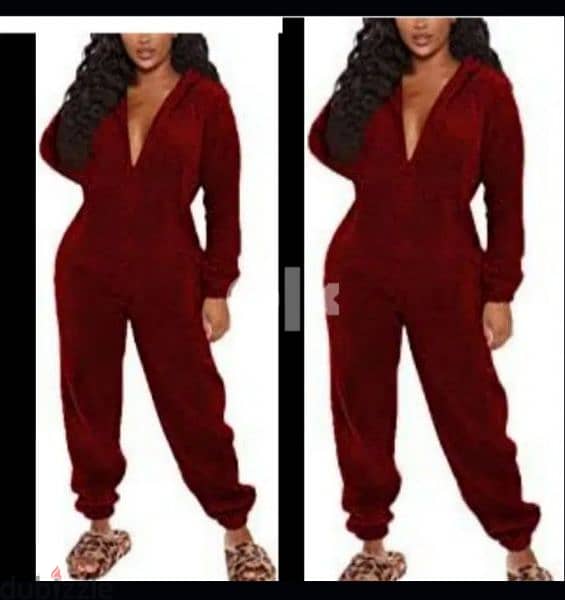 pyjama jumpsuit bordo s to xxL 2