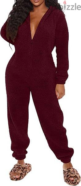 pyjama jumpsuit bordo s to xxL 5