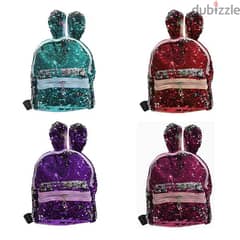 Stylish Magic Reversible Bunny Design Sequined Mini Backpack For Girls