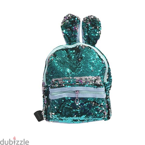 Stylish Magic Reversible Bunny Design Sequined Mini Backpack For Girls 2