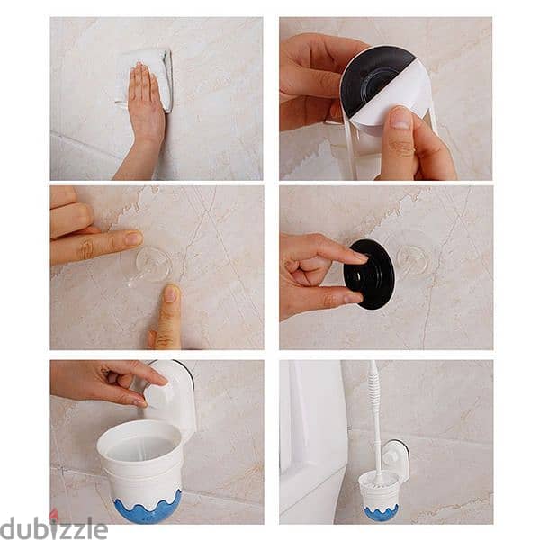 Toilet Brush Holder Magic Suction Cup 2