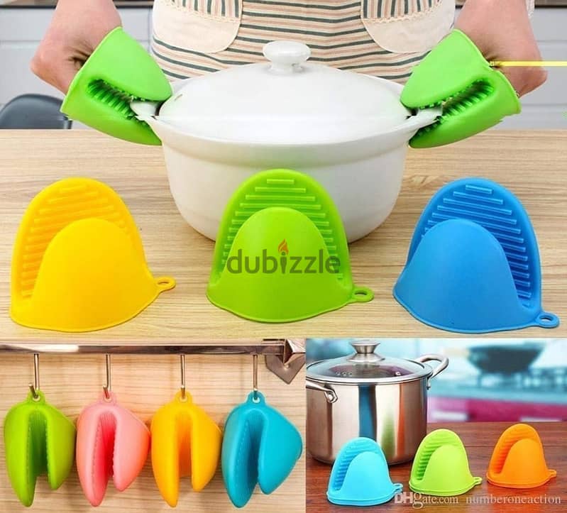 Silicone Hot Pot Holders, 2 Pcs. Color: Grey 0