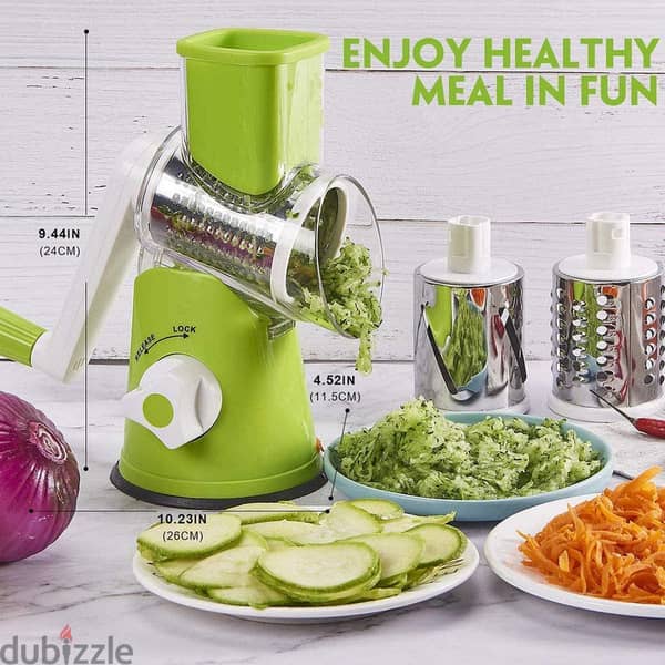 Tabletop Drum Grater, 3 Different Grating Accessories - Kitchen