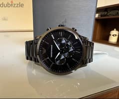 Smokey black Emporio Armani Stailness steel watch