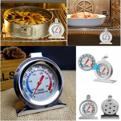 Oven Thermometer, Stainless Steel Material, Measures Up To 300°C 0