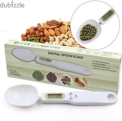 Digital Spoon Scale, White-Black