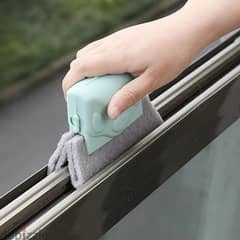 Window Gap Cleaning Sponge, 13cm, Blue-Beige