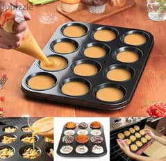 12 Cup Muffin Tray, 35x26cm, Cup Size: 7cm 0