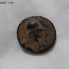 Ancient Greek Bronze Coin Athena Helmeted Mysia Pergamon year 166 BC 0